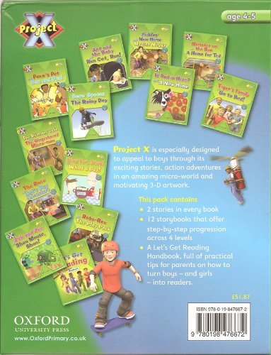 Project X - Power of Reading RRP £51.87: 12 Books of 2 stories each plus teacher/parent Handbook - incl. Pickles' New Home and My Cat Moggy, Ant and the Baby and Run Cat, Run!, Is Dad in Here? and A New Home, Tiger's Family and Go to Bed ....... (Oxford Reading Tree)