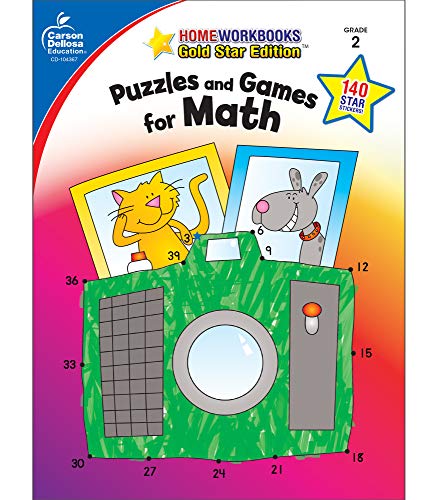 Puzzles and Games for Math, Grade 2 (Home Workbooks)