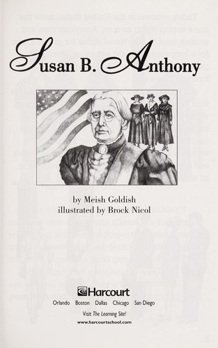 Harcourt School Publishers Trophies: Below Level Individual Reader Grade 5 Susan B.Anthony
