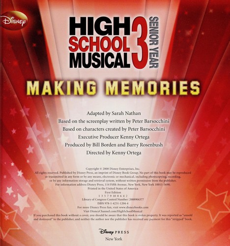 Disney High School Musical 3 Making Memories (Disney High School Musical 3: 8x8)