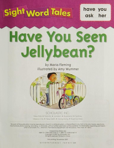 Have you Seen Jellybean? Sight Word Tales